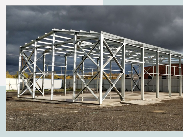 Двускатные ангары в Брянск от 645 руб. за квадрат