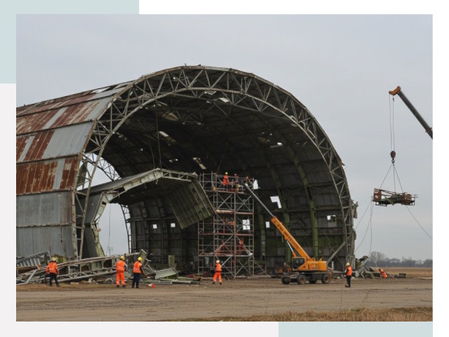 Демонтаж ангаров в Брянске
